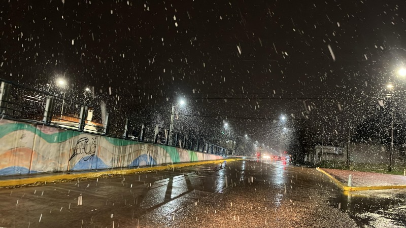 Tras casi 16 aos, volvi a nevar en Olavarra